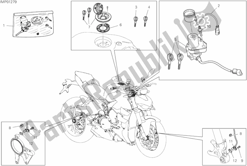 Toutes les pièces pour le 13f - Appareils électriques du Ducati Streetfighter V4 Thailand 1103 2020